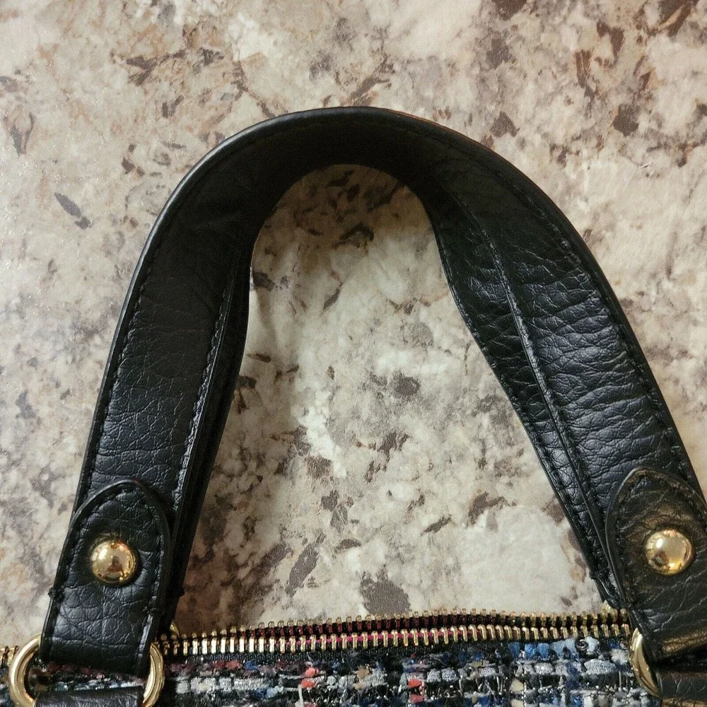 Juicy Couture Tweed Purse Small Tote Bag With Lip Embellishment Clueless Y2K